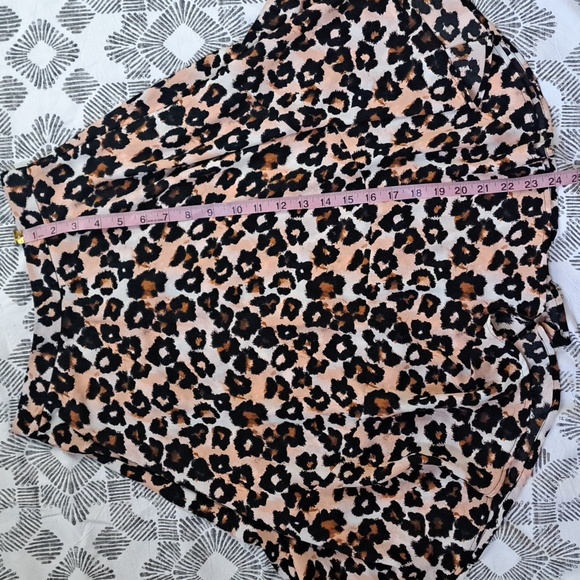 H&M leopard print swingy midi circle skirt sz0-2 - Picture 5 of 13